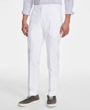 Tommy Hilfiger WHITE Men's Modern-Fit TH Flex Chambray Pants, US 30W x32L