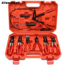 9Pcs Auto Hose Clamp Ring Plier Set Wire Cable Type Joint Boot Clamps Remover 
