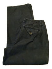 Khakis women's pants size 10 black color mid rise flare bottoms EUC