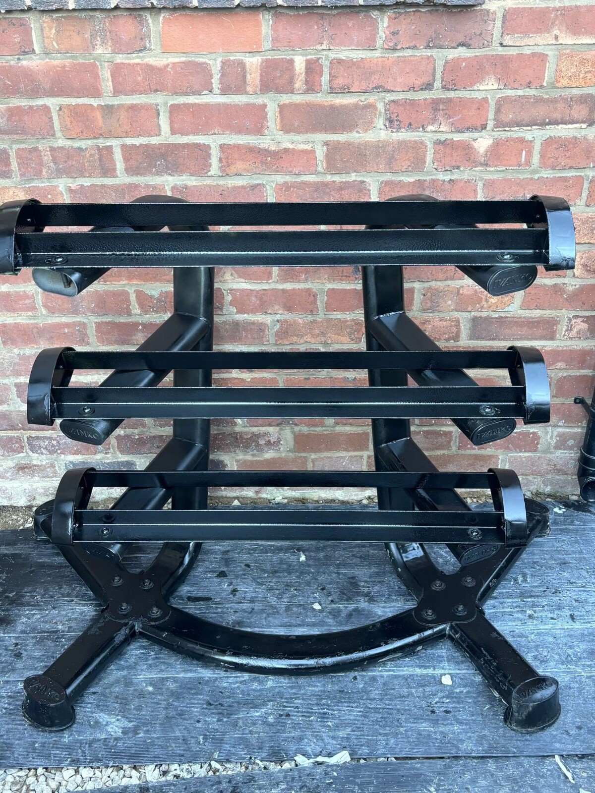 Cast Iron Dumbbells with rack eBay