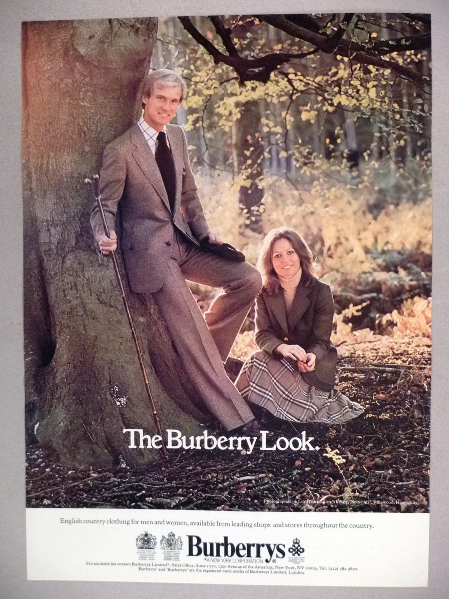 Burberrys PRINT AD - 1977 ~~ English Country Clothing, Somerley