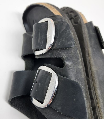 Birkenstock Arizona Big Buckle 41 Black Oiled Leather Sandal US Women’s 10-10.5 - Picture 11 of 13