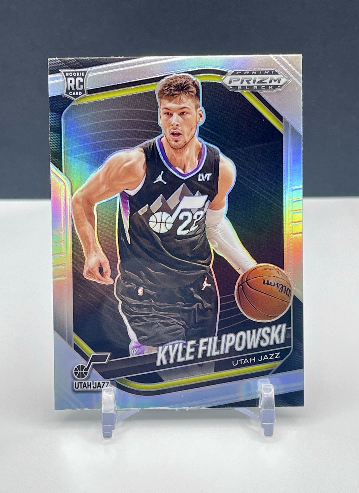 2024-25 Panini Prizm Black  KYLE FILIPOWSKI  Silver Prizm RC #125 Utah Jazz
