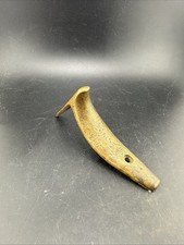 Vintage Antique Solid Brass Curved Butt Plate With Long Top Tang