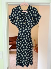 CHANEL Vintage Navy Polka Dot Sun Dress