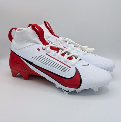 Nike Vapor Edge Pro 360 2 White/Red Football Cleats Mens Size 12.5 FN7759-108