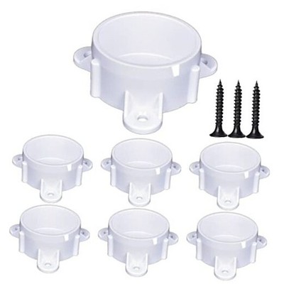 PVC Flange Cap for Pipes 1-1/2'' (6-Pack), Furniture-Grade Table Leg 1-1/2 Inch