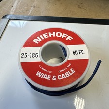 Niehoff 25-186 - 18 Gauge Wire Spool BLUE 50' NEW OLD STOCK