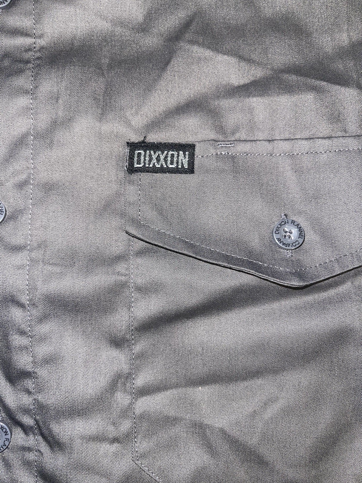 Dixxon Solid Gray Workforce Button-Up Short Sleev… - image 3