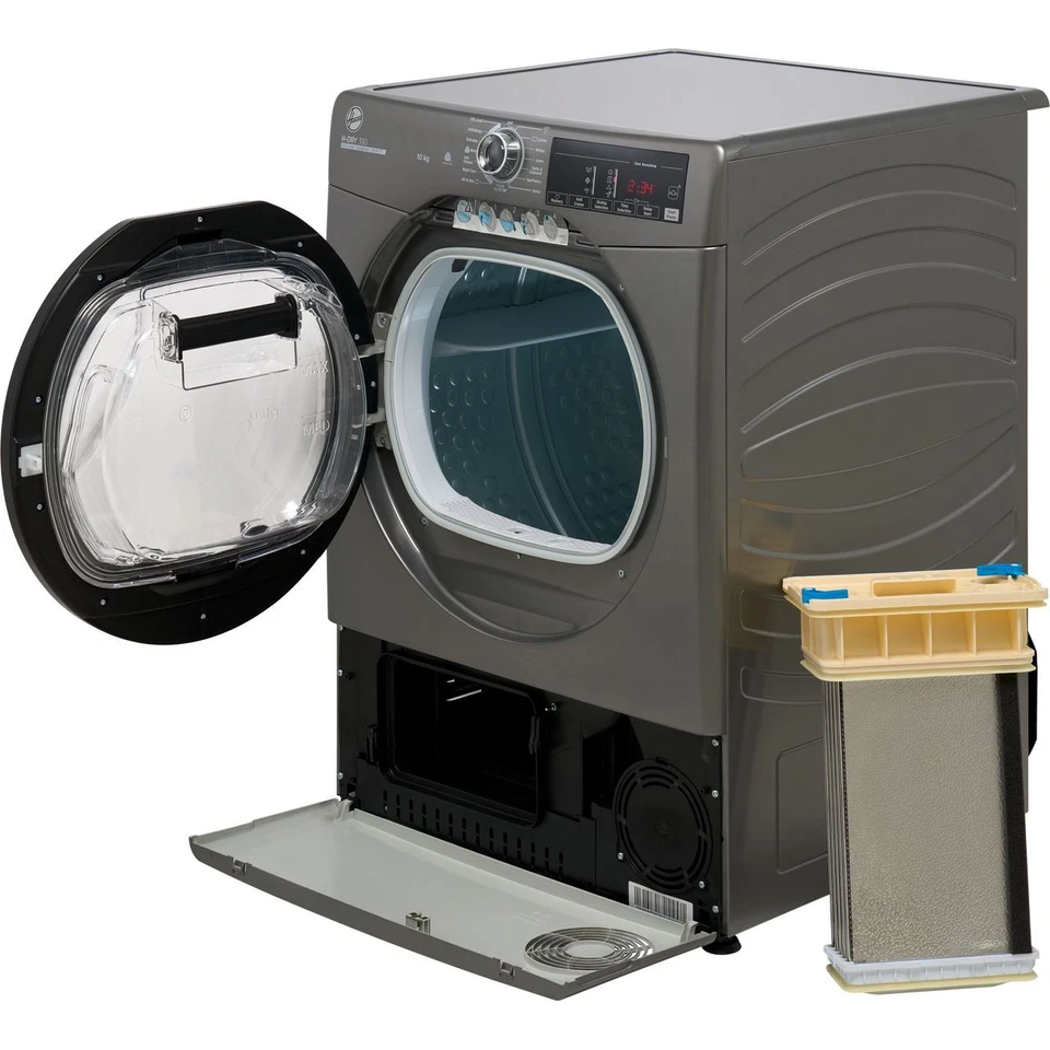 Hoover HRE C10TBER-80 H-DRY 350 10Kg Condenser Tumble Dryer Graphite B Rated - Image 2 of 4