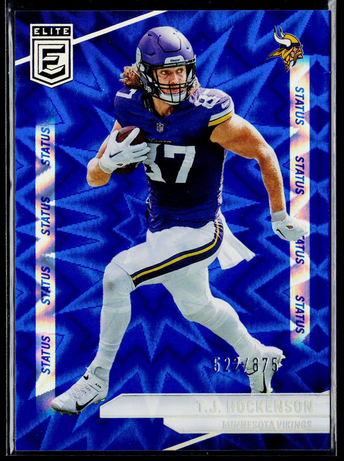 T.J. Hockenson 2024 Elite #45 Status Explosion Minnesota Vikings SN 522/875