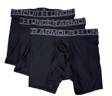Under Armour Essential Tech Mesh Boxerjock 6" Inseam 3-Pack Men's Medium, Black