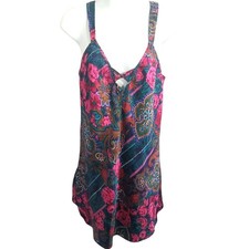 Vintage California Dynasty Slip Dress Small Satin Short Chemise Nightie READ