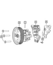 Genuine Mopar Power Steering Pump Pulley 68078769AA