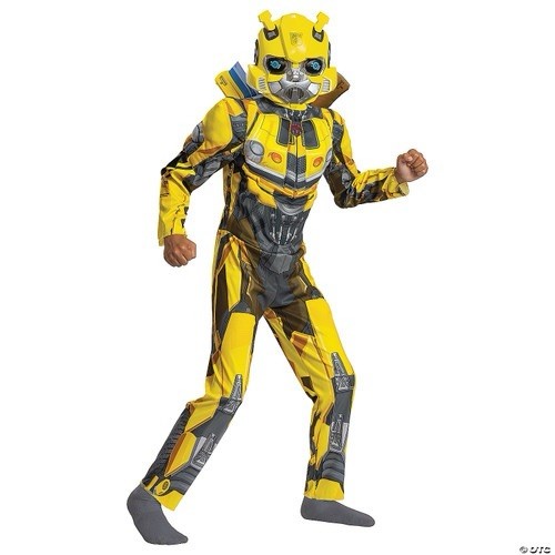 NEW Kid's Classic Muscle Transformers Bumblebee T7 Costume - Child Small (4-6) - Picture 1 of 11