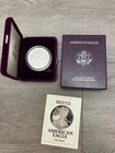 1991-S Proof $1 American Silver Eagle Box, OGP & COA