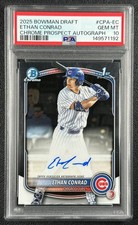 ETHAN CONRAD PSA 10 2025 BOWMAN CHROME DRAFT 1ST PROSPECT AUTOGRAPH AUTO 1192