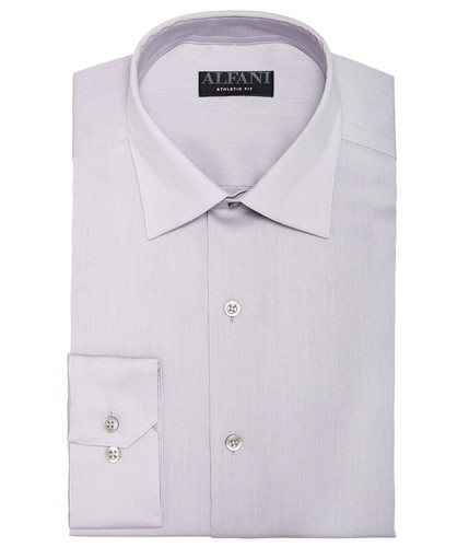 Alfani Athletic Fit Dress Shirt Grey 14"-14.5" Neck 32"-33" Sleeve