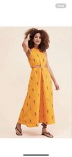 NWT Farm rio size L parrot maxi dress linen halter neck has pockets lined