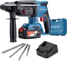 Dong Cheng 20V MAX SDS-Plus 2.8J Cordless Rotary Hammer Drill. Case, battery