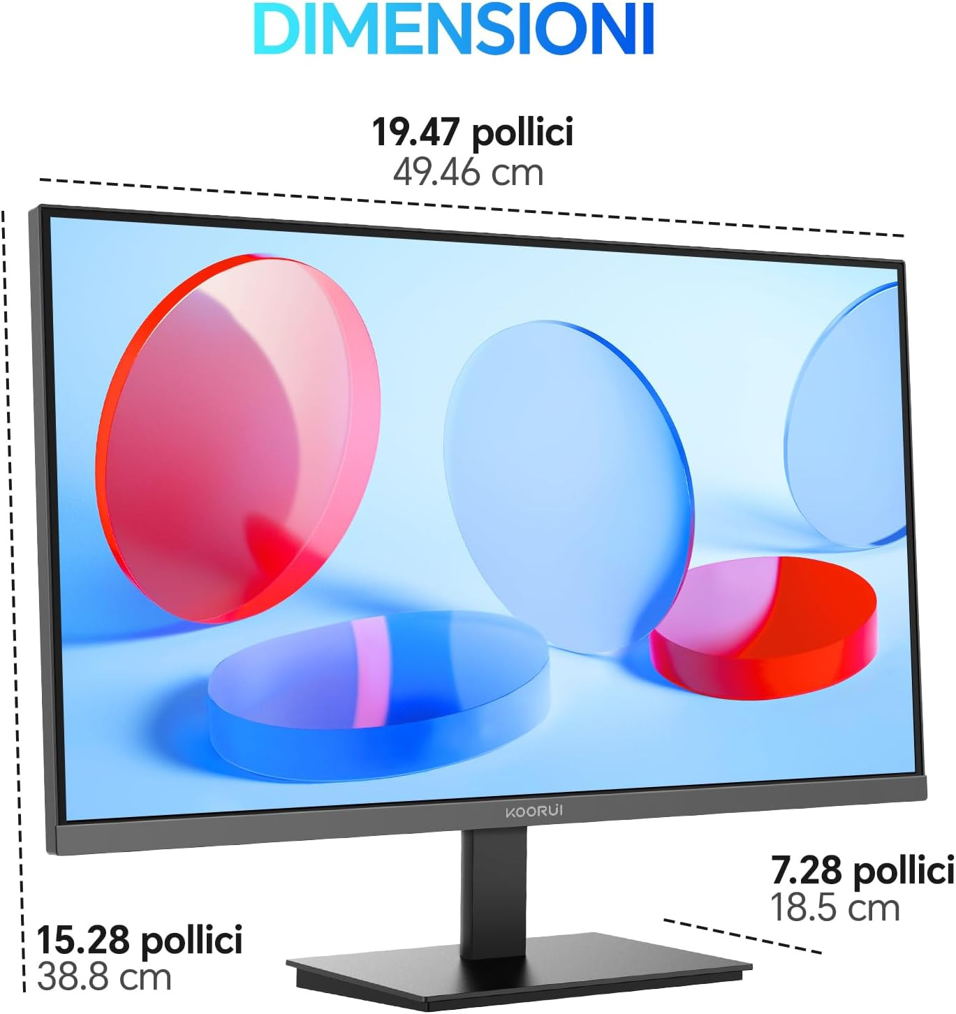 E2212F Monitor PC 22 pollici, Full HD VA 100HZ, 5ms, 1920x1080, Schermo PC HDMI1 foto 5