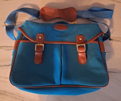 Kattee Leather Canvas Camera Bag Teal New