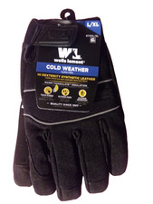 NEW Black Mens L XL Wells Lamont Hi Dexterity Synthetic Leather work gloves