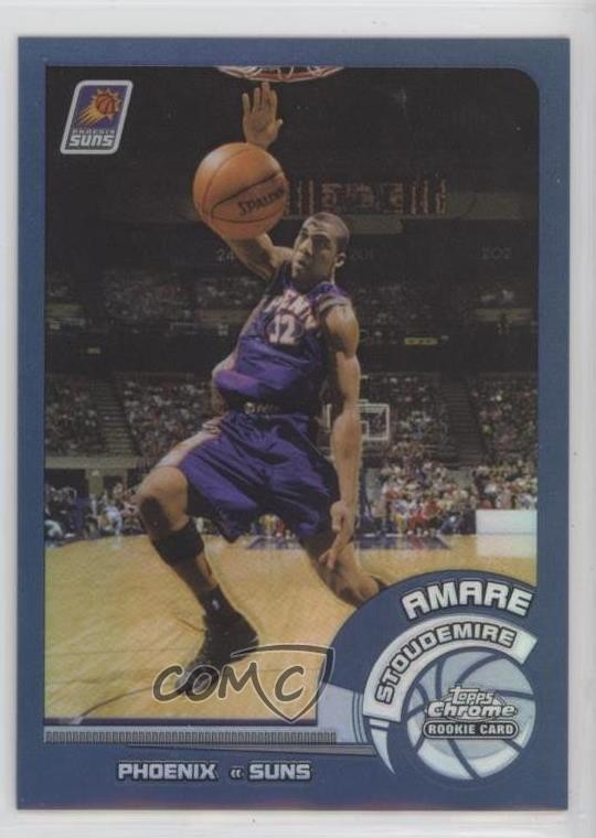2002-03 Topps Chrome Refractor Amare Stoudemire Amar'e #126 Rookie RC 3kd