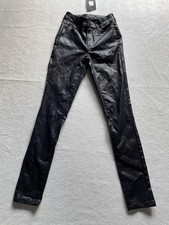 Fashion Nova Double Dare Faux Leather Pants M Black