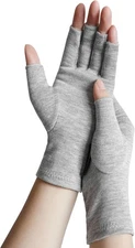 Bamboo Rayon Compression Gloves Fingerless Arthritis & Carpal Tunnel Relief M