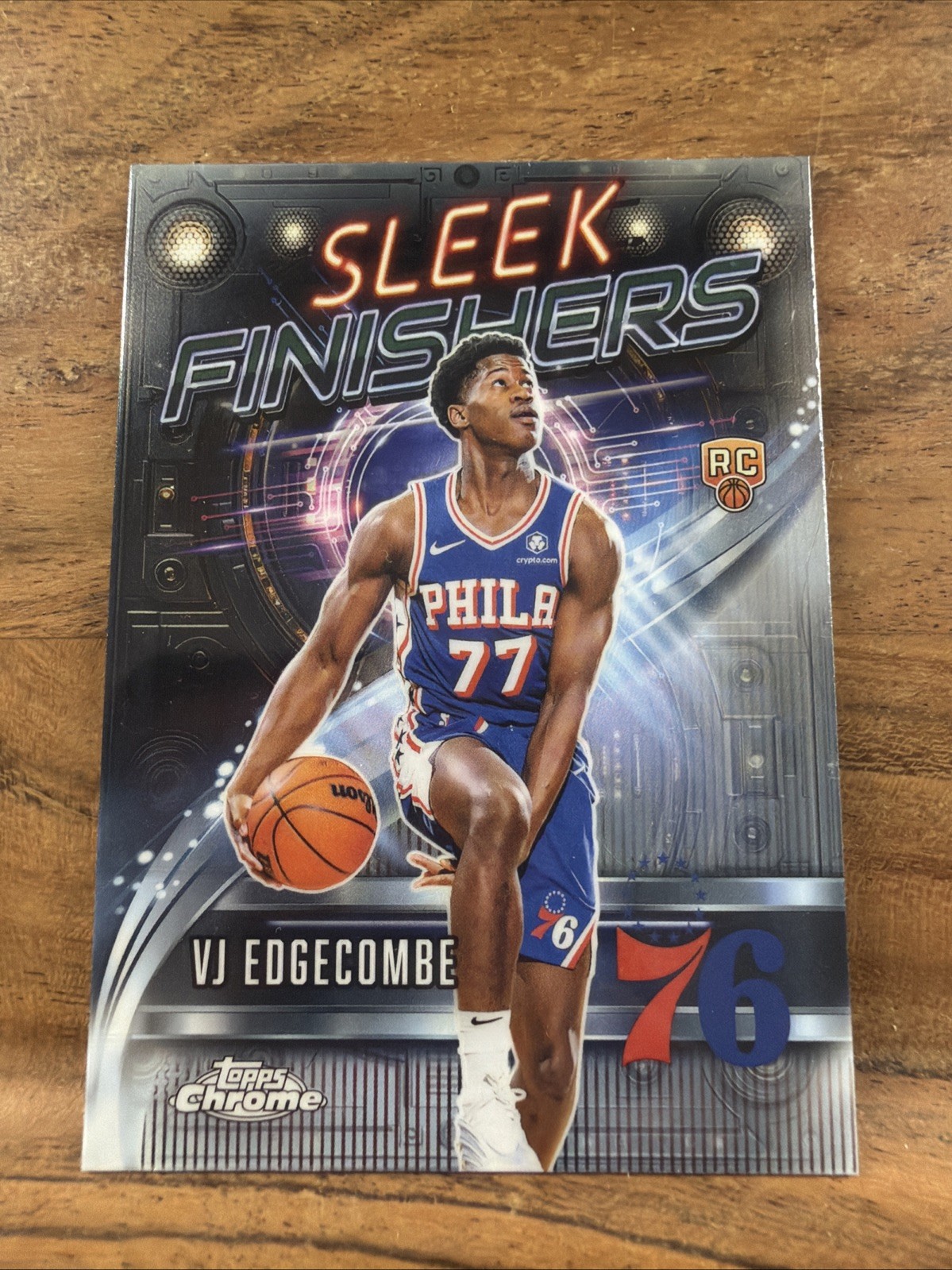 2025 Topps Chrome VJ Edgecombe Rookie Insert Sleek Finishers RC 76ers