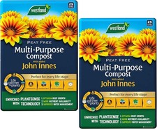 Westland Multi-Purpose Compost Peat Free with John Innes 2 x 25L 0.37 per litre