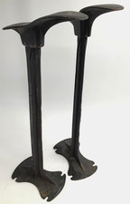 Eclipse Cast Iron Shoe Last Stands 24.5" Pair Antique Cobbler Industrial TALLLL