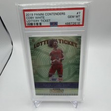2019-20 Panini Contenders Optic Lottery Ticket Rookie Coby White #7 PSA 10🔥🔥🔥