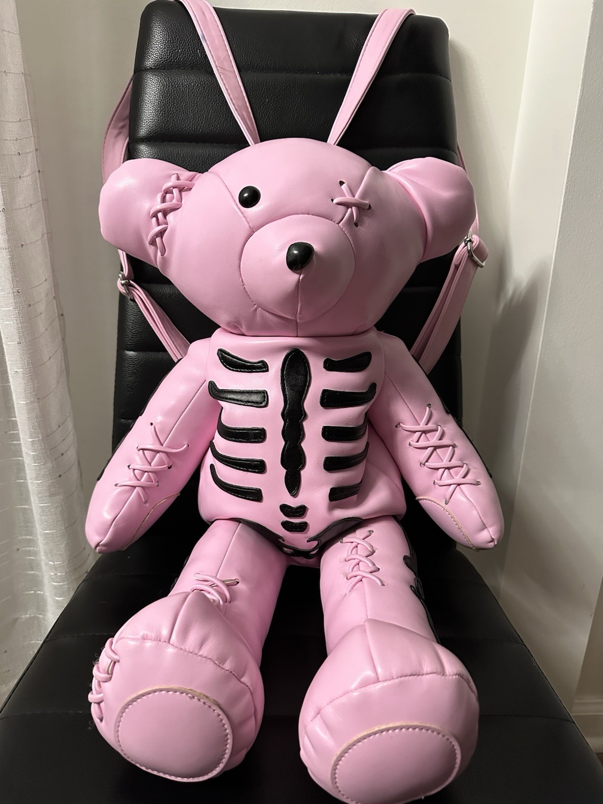 Pink Bear Backpack Good Condition Read Description - image 1