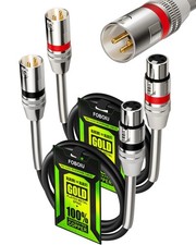 Foboiu XLR Cables 3ft 2 Pack,Short Microphone Cable with 3 Feet, black