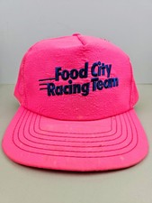 Vintage USA MADE Food City Auto Racing Team Neon Trucker Hat Snapback Cap