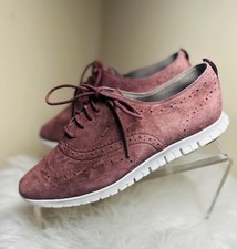 Womens Cole Haan Zero Grand Suede Eyelet Casual Wingtip Oxfords Size 7