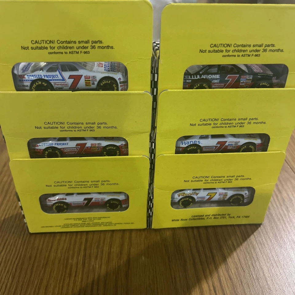 1993 Jimmy Hensley Alan Kulwicki #7 Matchbox SuperStars 1/64 NASCAR Lot of 6 NEW - Image 2 of 4