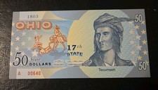 ACC STATE SERIES: OHIO POLYMER FANTASY BILL FEATURES TECUMSEH - ERROR VARIETY!