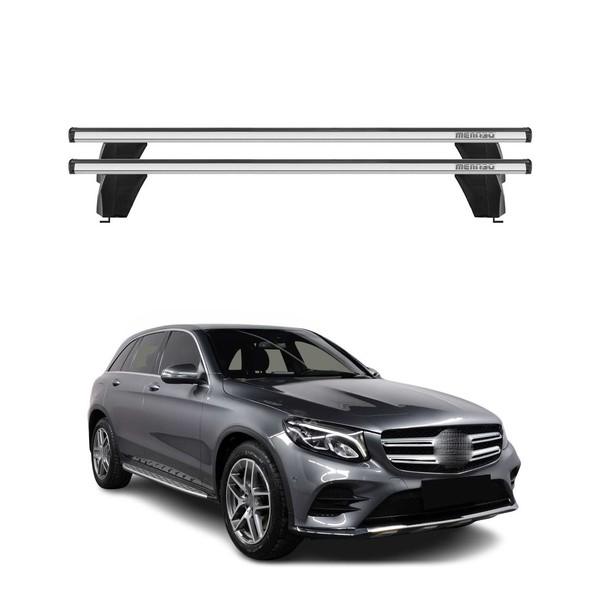 Menabo DachträGer GrundtäGer FüR Mercedes GLC C253 2015-2020 75Kg Alu Silber 2X-image