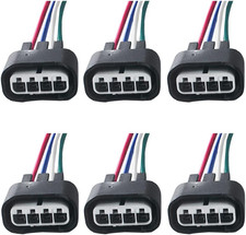 Ignition Coil Female Connector Plug Pigtail Harness 6Pcs Compatible with Toyota