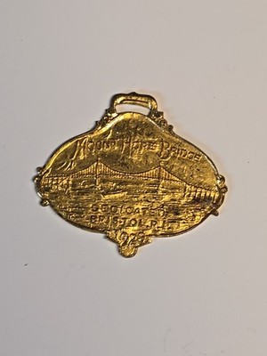 1929 BRISTOL, RI MOUNT HOPE BRIDGE DEDICATION MEDAL FOB