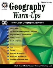 Geography Warm-Ups, Grades 5-8, Barden, Cindy