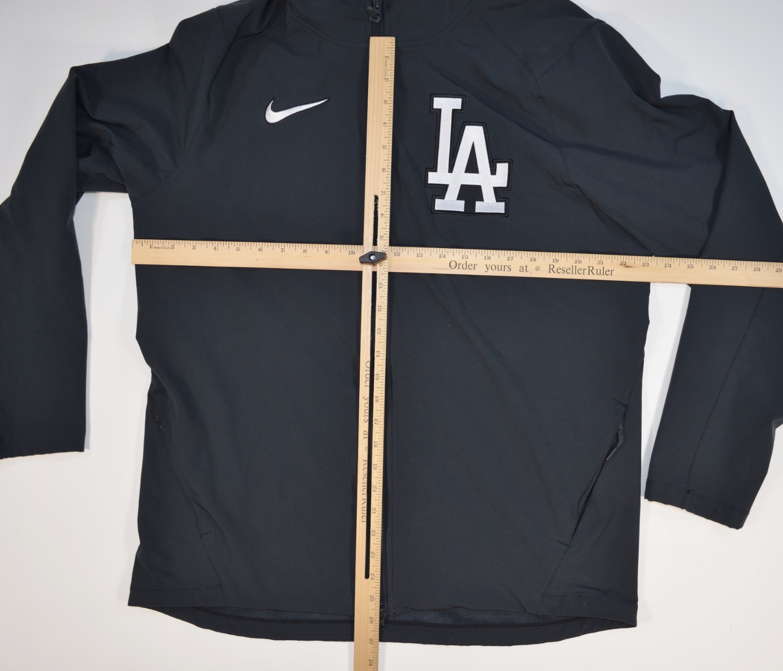 Los Angeles Dodgers Nike Therma-Fit Dark Gray Full Zip Warm Up Jacket Large thumbnail 6