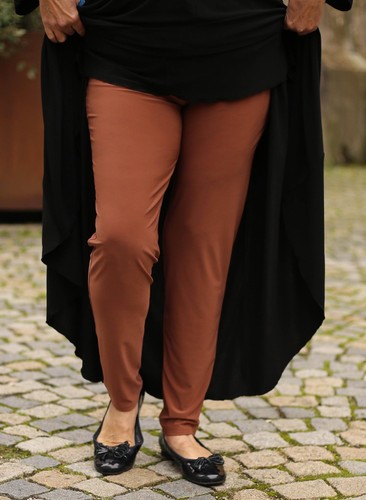MAGNA - extra lange Lagenlook LEGGINGS Gr 44 bis 58 - braun - Bild 3 von 11