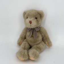 Russ Berrie Trafalgar Teddy Bear Plush Stuffed Animal Tan Bow Corduroy Paws