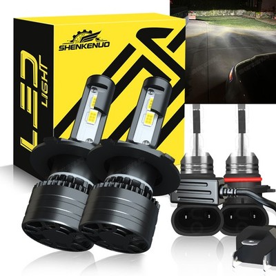 For Pontiac Vibe 2003-2008 LED Headlight High/Low + Fog Light Bulbs Kit 4X 6000K