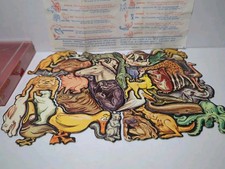 Vintage 1964 Cadaco "Animals" Jumble Fits Series No. 1 Cluster Puzzle