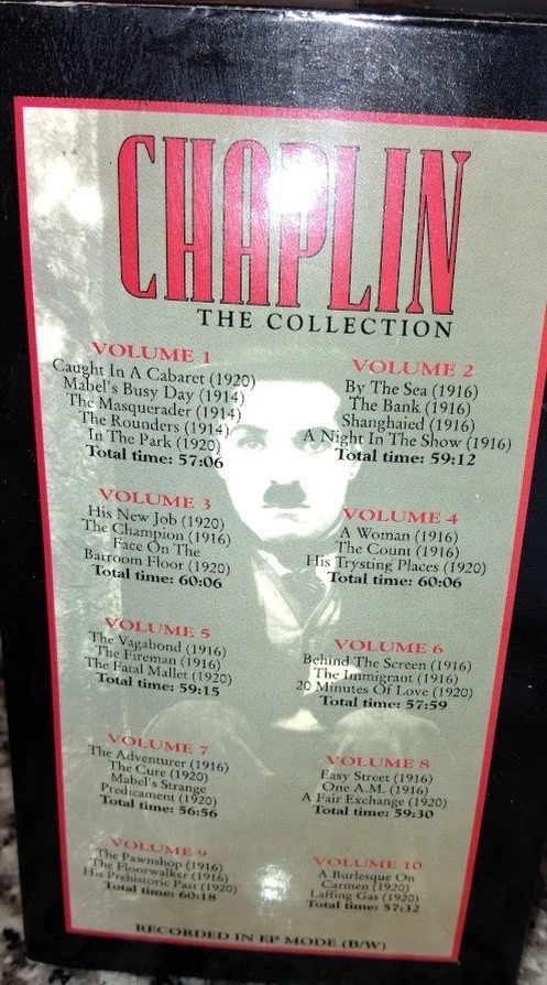 VHS Charlie Chaplin: The Collection 10 Tape Box Set Silent Film Movie Vintage " - Image 3 of 3